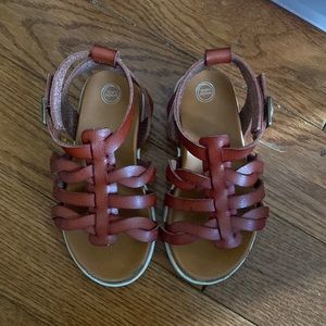 Size 9 toddler girls brown sandals